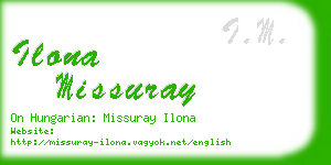 ilona missuray business card